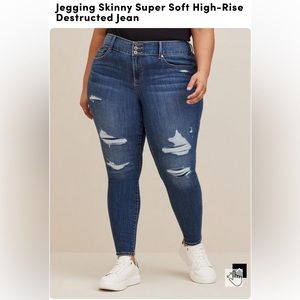 Torrid Jegging Jean size 20 distressed look